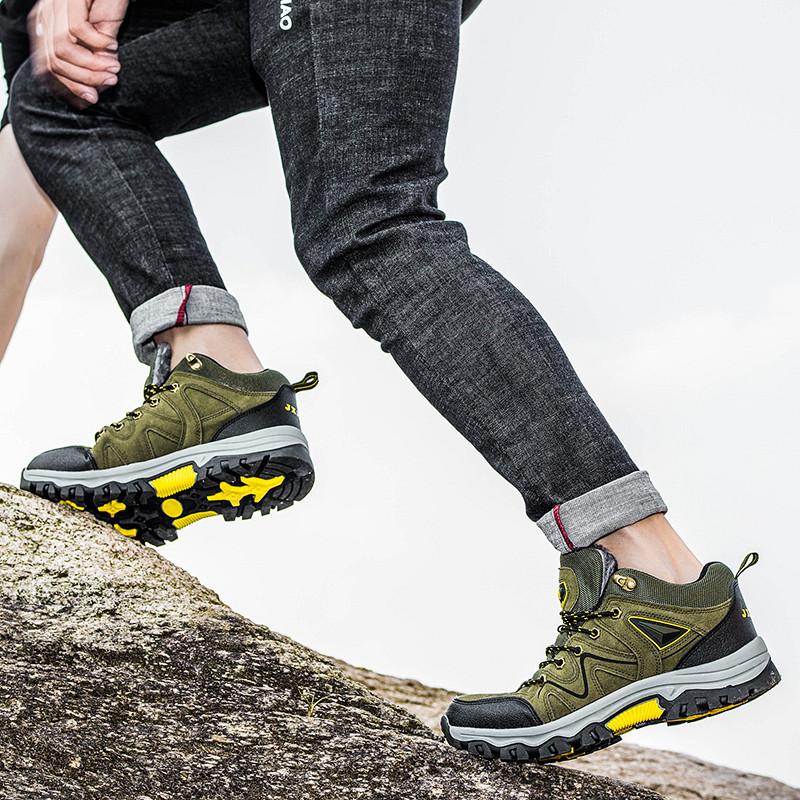 Мужские зимние ботинки, походные ботинки, зеленые, мужские, повседневные, для скалолазания, спортивные ботинки, теплые, с мехом, большого размера