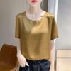 Elegant and Sophisticated, Short-sleeved T-shirt for Women, Top for Mothers, Slimming and Slim Style