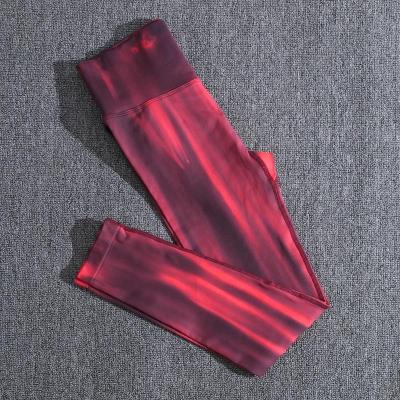 Бесшовные спортивные леггинсы с принтом тай-дай, женская одежда для тренировок в тренажерном зале, йоге, леггинсы с высокой талией и принтом