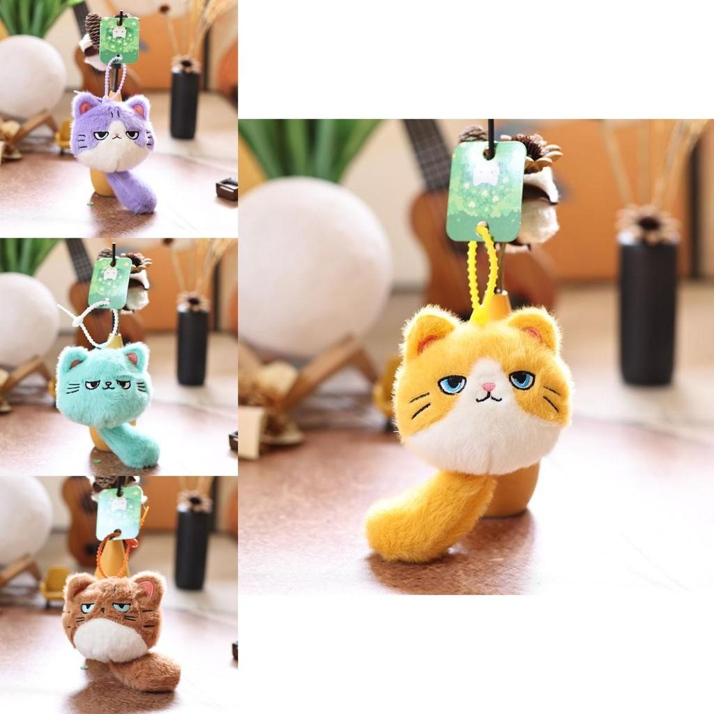Animal Plush Cat Doll With Pp Cotton Filling For Bag Decoration And Gift