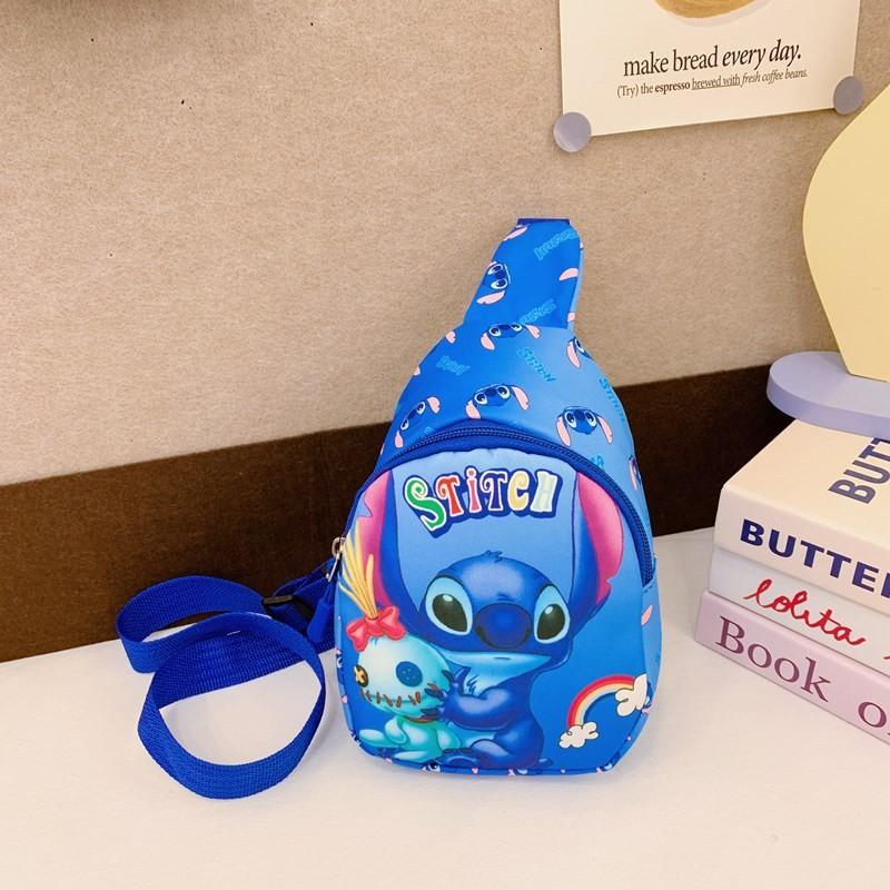 Lilo Stitch Cartoon Kids Crossbody Bag With Breathable Nylon For Daily Use
