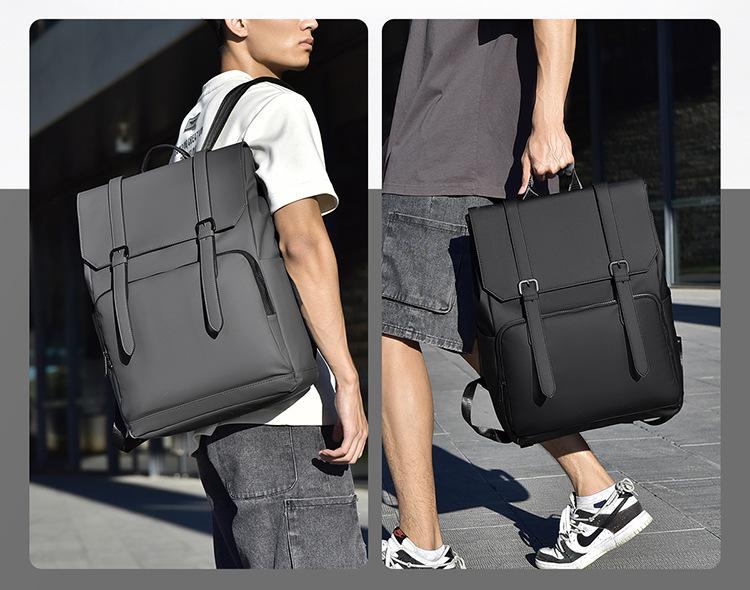 2024 Мужской рюкзак большой вместимости для поездок на работу - Новая мода осени в однотонном цвете