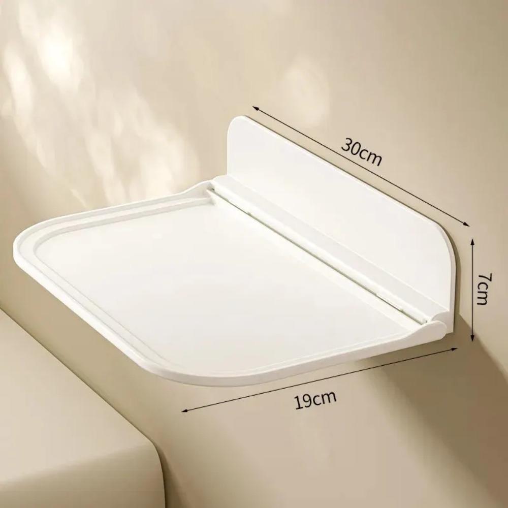 Складная настенная полка, экономящая место, складная стойка для хранения, держатель для телефона без перфорации, лоток для хранения маршрутизатора Wi-Fi, органайзер для ванной комнаты