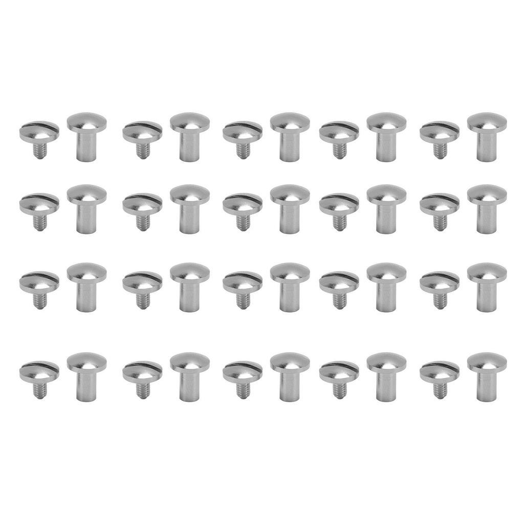 20 комплектов заклепок и винтов из цинкового сплава, кожаные заклепки, серебристые, медные, дугообразные заклепки для переплета книг и