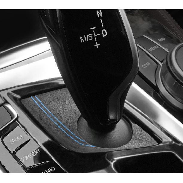 For BMW G30 G32 G38 Series 5 6 GT Made of Alcantara Gear Shifter Panel Trim Performance Sticker Car Interior Tuning Accessories