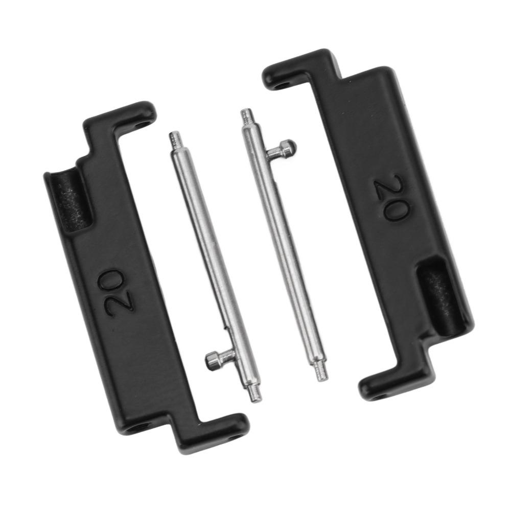 1 Pair 20 To 22mm Watch Strap Connector Black Color Band Connection Adapter  Damaged Connectors