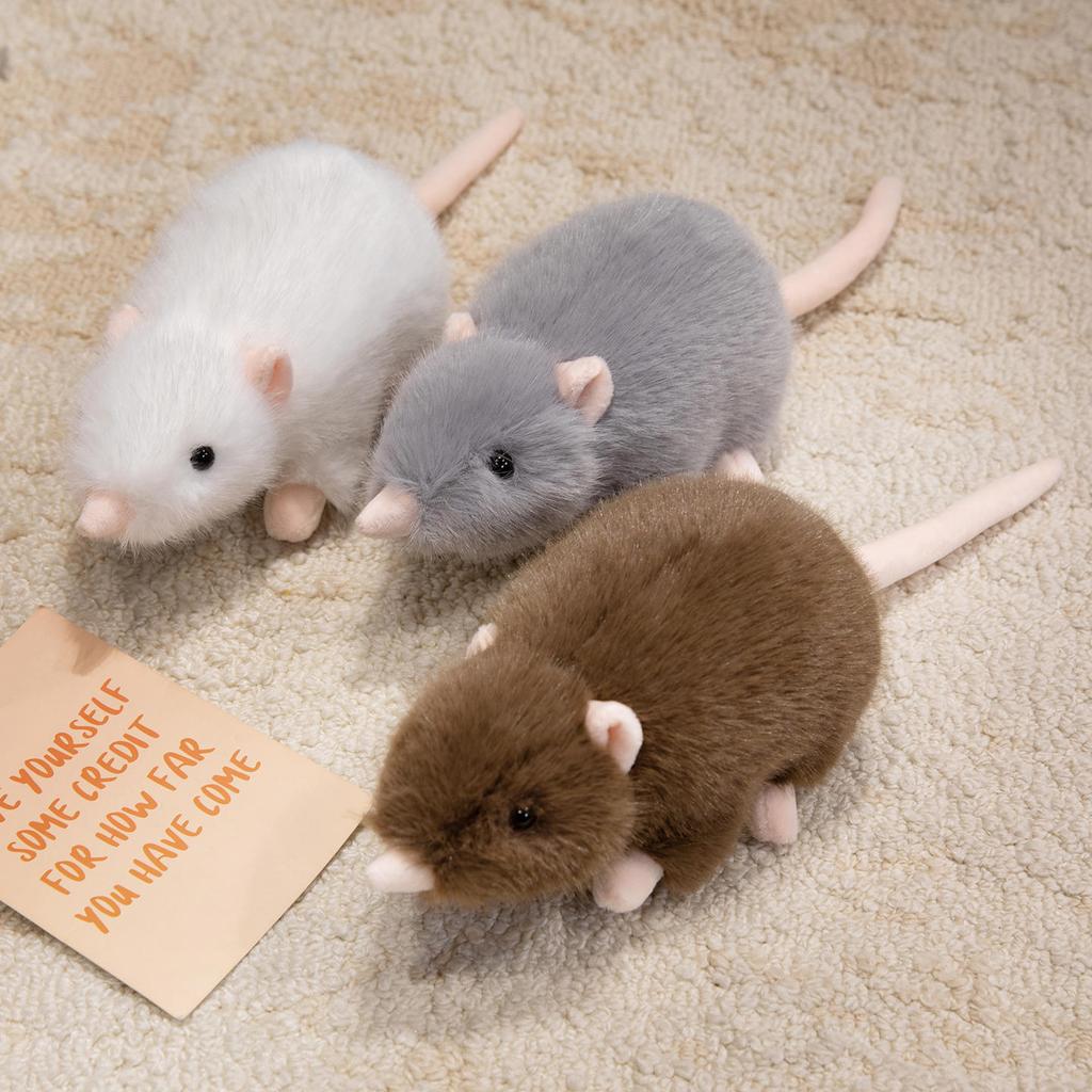Simulation Mouse Plush Toy Lifelike Rat Pillow Cushion Mice Stuffed Animal Funny Doll Room Decor Creative Birthday Xmas Gifts