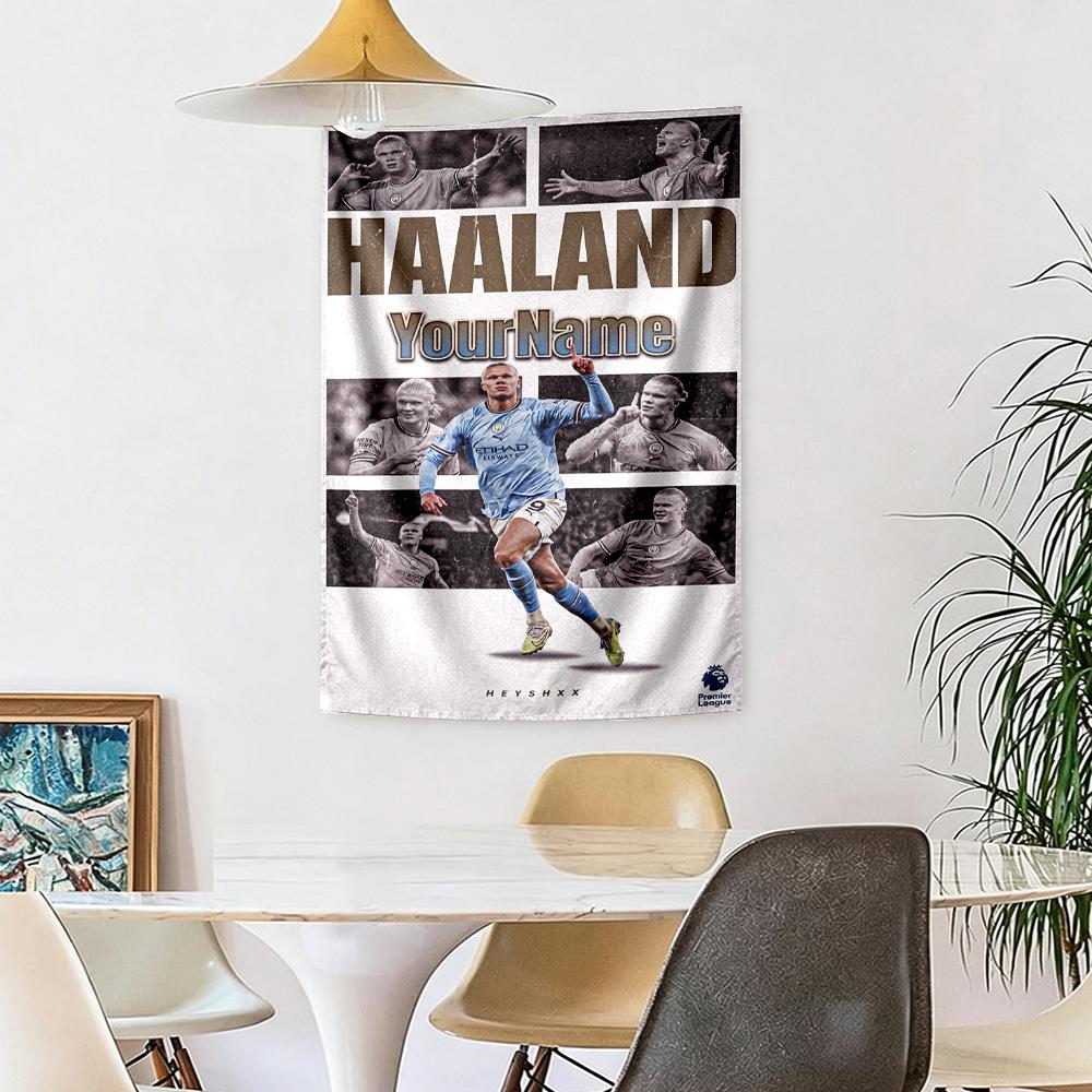 Haaland Custom Your Name Wall Decor Tapestry Art For Pet Memorial Birthdaywedding Party Backdrop Family Gift