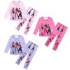 Детские Девочки K-POP Руми Мира Зои Принт Футболка с Длинным Рукавом Топ Брюки Брюки Пижама Комплекты для Сна