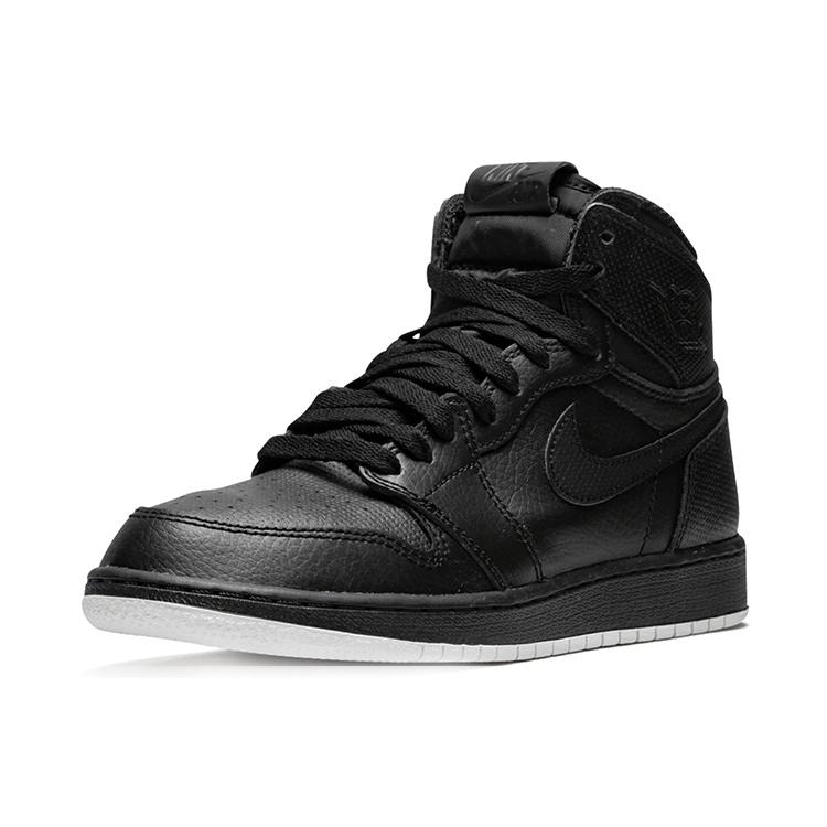(GS) Air Jordan 1 Retro High OG 'Черный перфорированный' Детские 575441-002