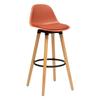 Tabouret bar déco style scandinave "Maxon" Atmosphera - 42,5x39,5x92 - Terracotta