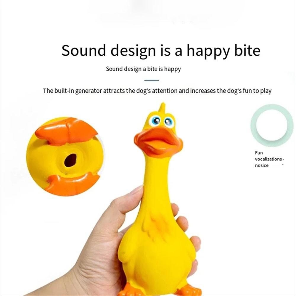 Bite Resistant Interactive Dog Toy Yellow Rubber Squeaky Dog Toy New Puppy Toy Pet Entertainment