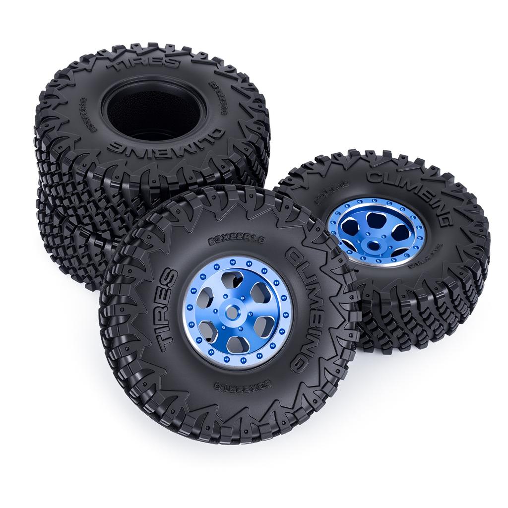 1.0 Inch Sticky Soft RC Crawler Tires  for 1/24 1/18 Scale High Clearance Upgrade Fits Axial SCX24 FMS FCX24 FCX18 Traxxas TRX4M