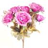 13 Европейских Ретро Роз с Пайетками Имитация Золотого Букета Домашнее Свадебное Украшение Цветочная Композиция Искусственный Цветок