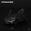 ABAY1 1:43 scale replica of the SVJ pullback alloy car model, children's toy, die-cast metal, pullback function.