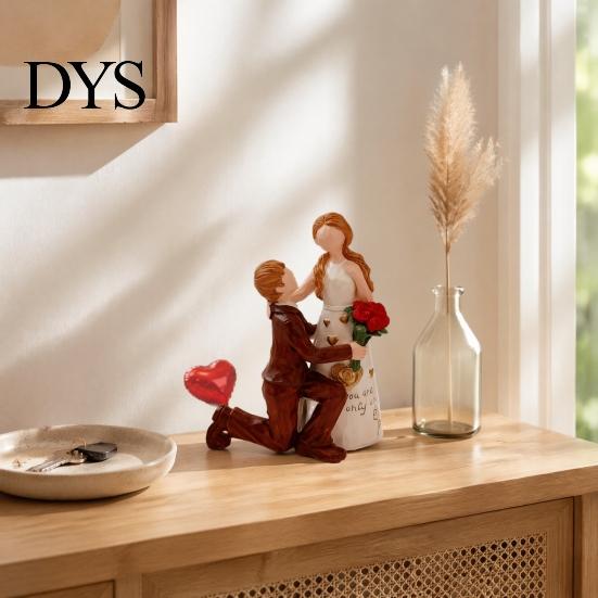 Modern Art Ornaments for Entrance Hall Faceless Wedding Couple Figurine, Resin Statue, Romantic Proposal Anniversary Gifts Couples Sculpture
