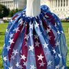 1 Set 4th July Goose Outfit, Stars And Stripes Goose Dress Star Sunhat Sunglasses, Patriotic Porch Goose Costumes Set for 23-Inch Goose Statue Holiday