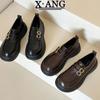 College Style Mary Jane Women's Shoes Single Shoes Spring New Leather Thick Soles Small Leather Shoes