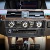 2 шт., углеродное волокно, центральная консоль автомобиля, кондиционер, CD-панель, декоративная накладка для BMW 5 серии E60 2008-10, аксессуары