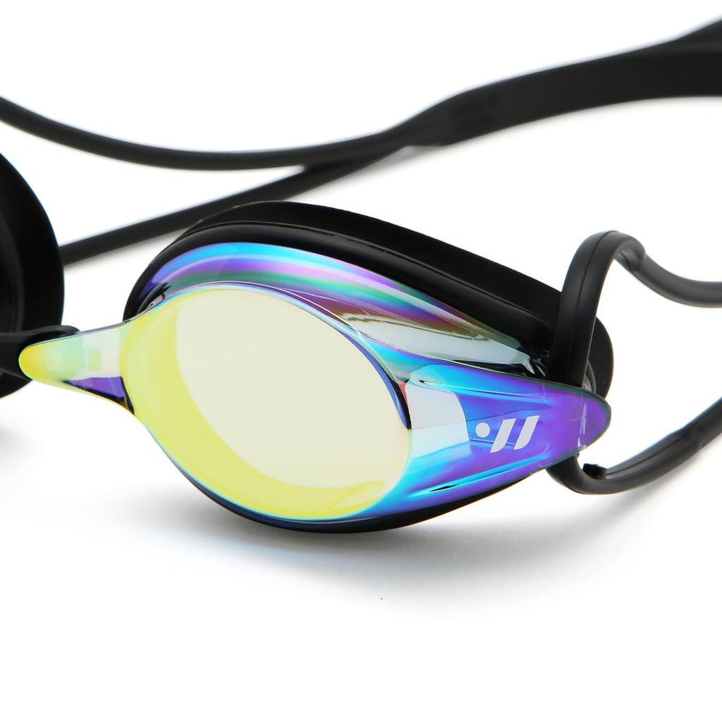 SWAVE SWIPE Mirrored Swimming Gold Goggles, Unisex, Prism,