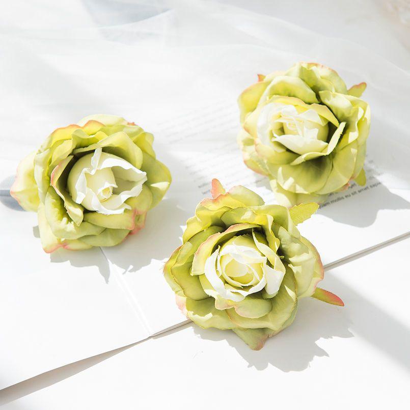 50/100 шт. Шелковая роза Искусственный цветок Уличная защита от УФ-лучей Свадебный букет невесты Арка стена Рождественский венок Для дома Сделай сам Горячая распродажа
