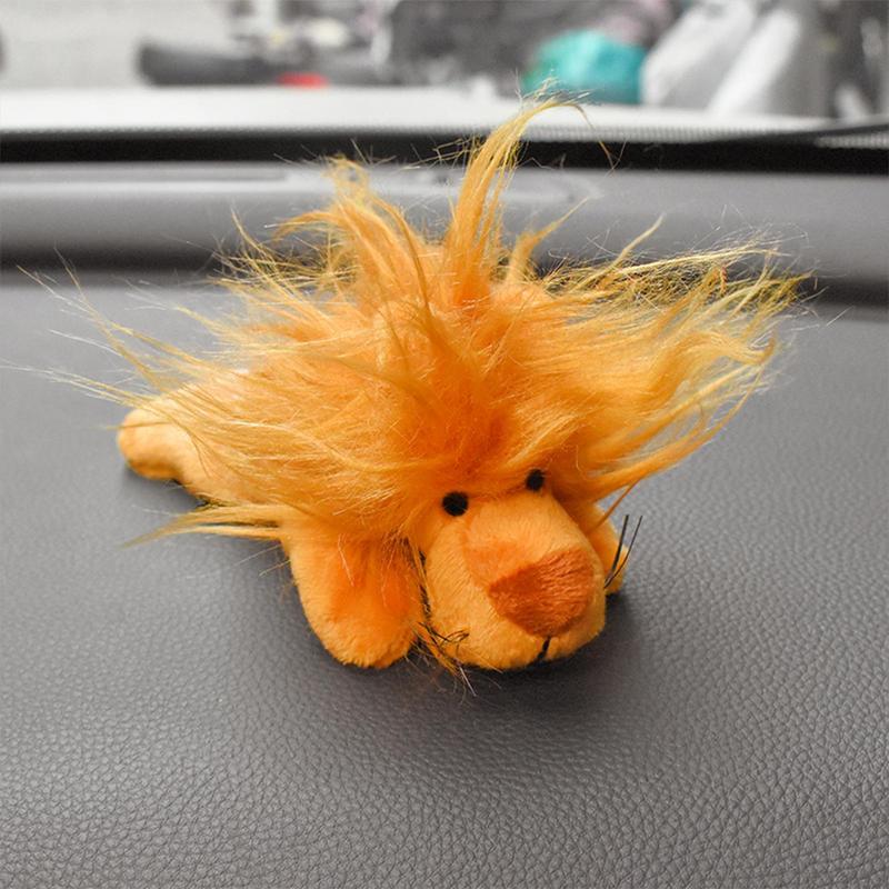 Автомобильная приборная панель Лев Кукла Украшение приборной панели Мягкая игрушка для приборной панели Мультяшный лев Коллекционные куклы Милая фигурка Мягкие игрушки