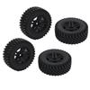 4PCS RC Metal Wheel Hub with Rubber Tire Set Fit for MN86K 1 12 RC Car Upgrade PartsBlack