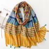 Spring & Summer Geometric Ethnic Silk Scarf - Exotic Style for Women