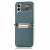 Тонкий модный чехол для мобильного телефона с слотом для карт Samsung Galaxy Z Flip 4 5g Flip4 Flip 3 Flip3 Zflip4 кожаные аксессуары для телефонов