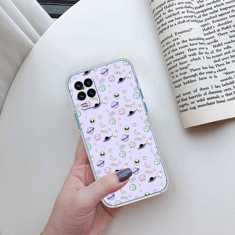 Astronaut Space Alien UFO Transparent Phone Case for Motorola Moto G10 G20 G30 G31 G32 G34 G35 G41 G42 G50 G51 G52 G55 G60 G60S