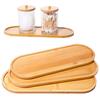 Bamboo Tray Decorative Bathroom Counter Tray Rounded Edges Bamboo Candle Holder Home Decor Countertop Organizer Holder for Soap