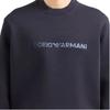 Emporio Armani Свитшот с вышивкой логотипа, круглым вырезом, длинным рукавом, мужской, темно-синий, 3D1M70-1JHSZ-09R2