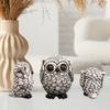 Миниатюрная фигурка совы, реалистичная статуэтка совы из смолы с большими глазами, рождественская настольная центральная деталь для домашнего декора