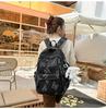 Butterfly Print Large Capacity Nylon Backpack for Junior High Students