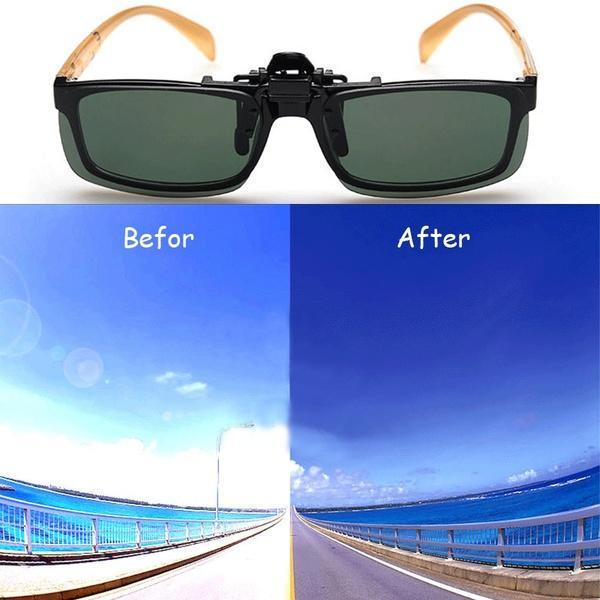 Day Night Unisex Flip-up Clip On Vision Lens Fashion Driving Sunglass Maxnina Glasses Accessories