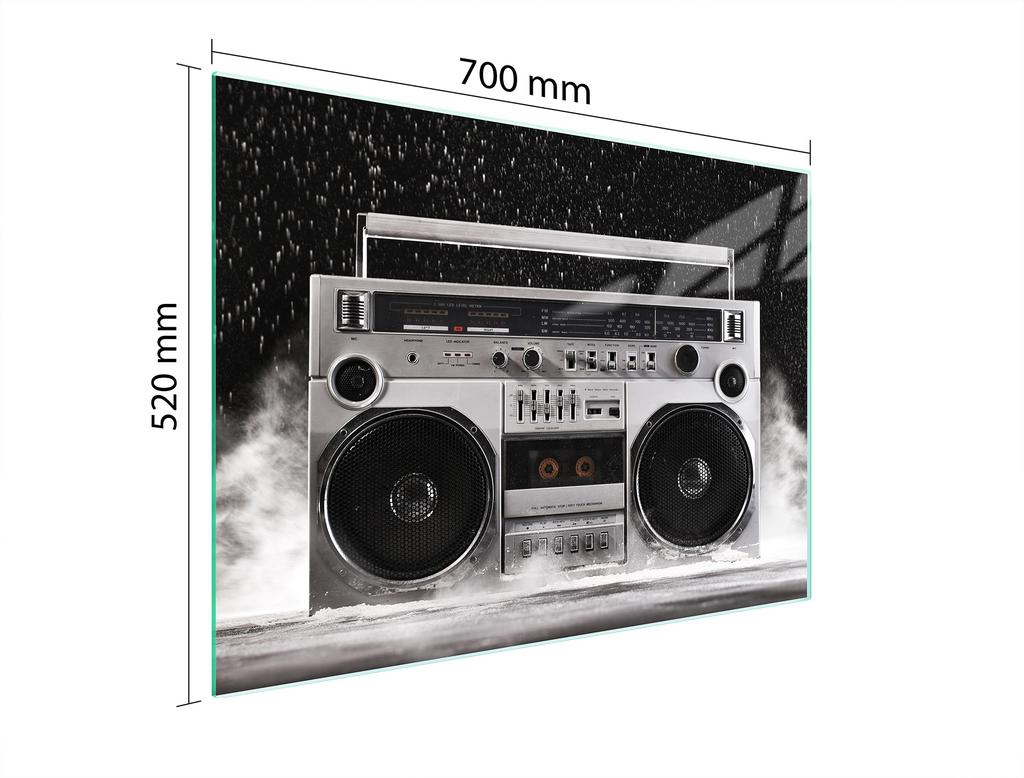 Glass stovetop protector 70x52 Music