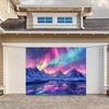 2D plane 1 piece of aurora background fabric featuring the theme of aurora borealis and icebergs suitable for parties