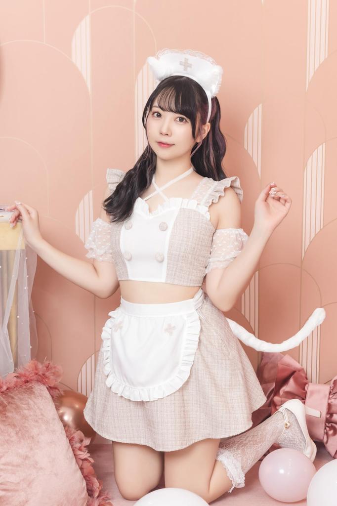 Lyrical Palette Косплей Хэллоуин Минетта Медсестра Горничная Бежевый [Прозрачный камень] Женский