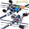 Fishing Rods Reels 1.8M/2.1M Travel Carbon Fiber Casting Fishing Rod Reel Combos 13BB Casting Reel