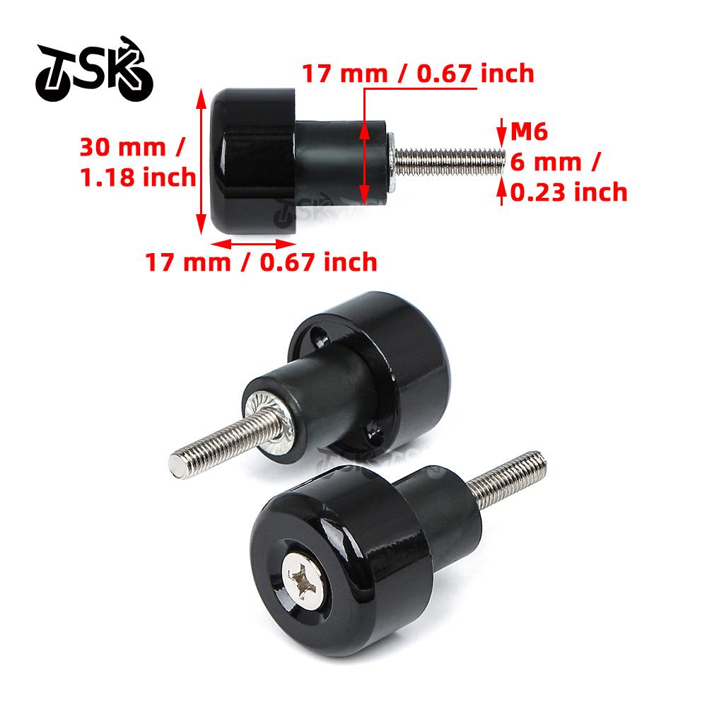 For Suzuki GSXR600 GSXR750 GSXR 600 750 K6 K7 K8 K9 Handlebar Grips Ironwork Handle Bar Cap End Plugs Motorcycle Accessories