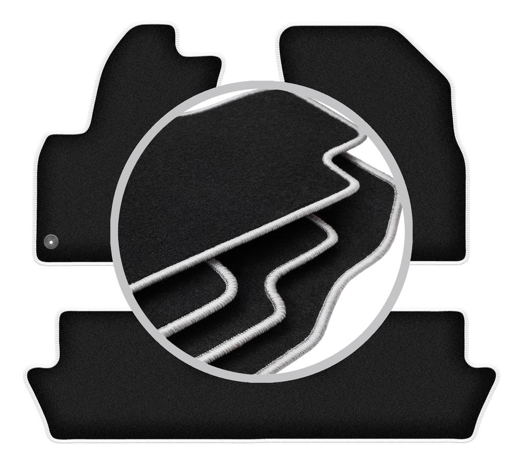 CARLUX-SILVER car mats for: Citroen C4 Picasso I minivan (2006-2013)