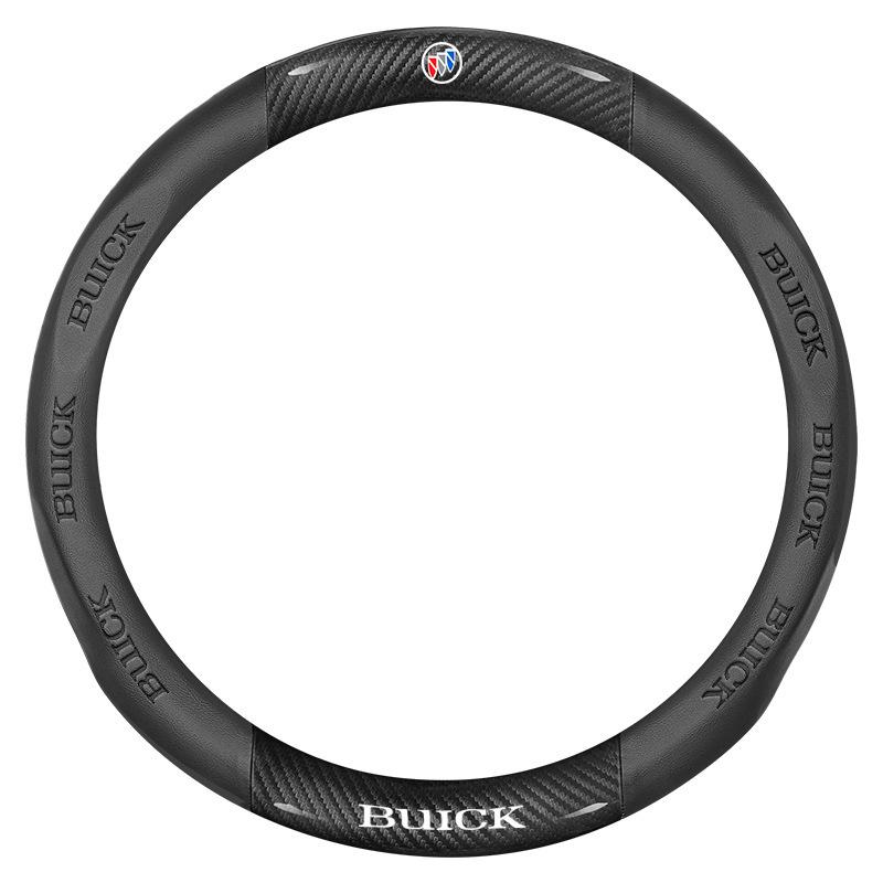 Carbon Fiber Buick Steering Wheel Cover for Regal, Excelle, GL8, and Envision - Universal Fit for All Seasons