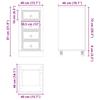 SKI Cabinet Honey Brown 40 x 46 x 81 cm Solid Pine Wood