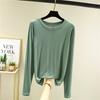 Women's Modal Long Sleeve T-Shirt Crew Neck Solid Slim Fit Basic Undershirt Thin Versatile Casual Top