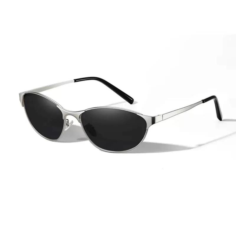 Hot girl sunglasses UV protection curved high-end trendy sunglasses suitable for street photography