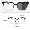 Trendy Luxury Pochromic Myopia Glasses Retro Color Changing Near Sight Eyewear for Men Women Square Smart Sunglasses Shades