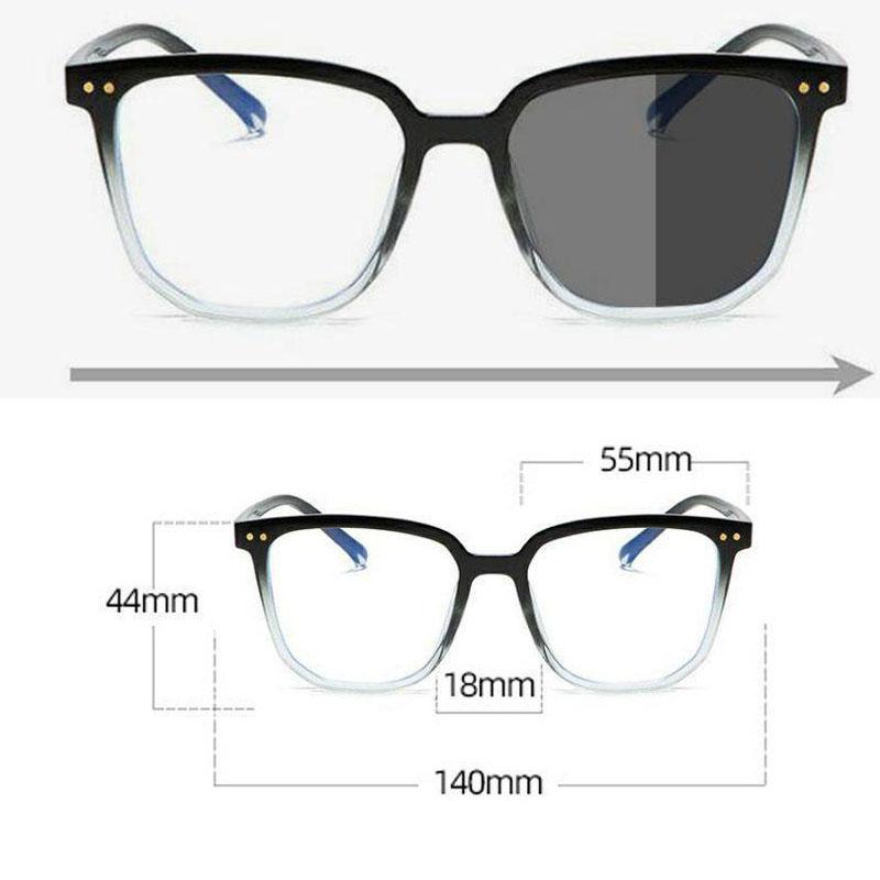 Trendy Luxury Pochromic Myopia Glasses Retro Color Changing Near Sight Eyewear for Men Women Square Smart Sunglasses Shades