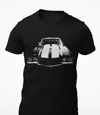 1970 Chevelle SS Футболка унисекс с коротким рукавом 100% хлопок Мужские футболки Топ