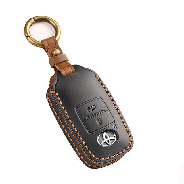 Чехол для ключа автомобиля для Toyota Perodua Yaris Ativ Raize Veloz Avanza Rush Daihatsu Натуральная кожа Чехол-брелок