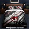 AC Milan Design Bed Bedding Set 1 Duvet Cover + 2 Pillowcases Soft Breathable Household Bed Linens